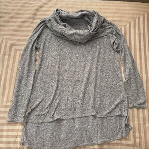 Gibson Heather Gray Cowl Neck Convertible Sweater from Nordstrom